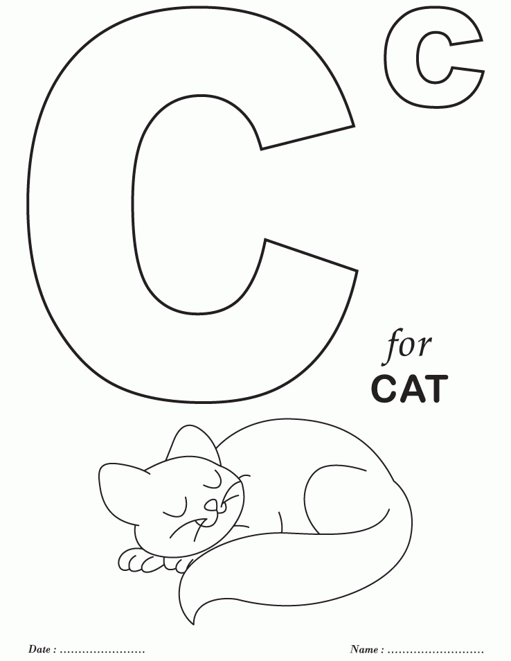 Alphabet Coloring Pages For Kids Printable : Abc Coloring ...