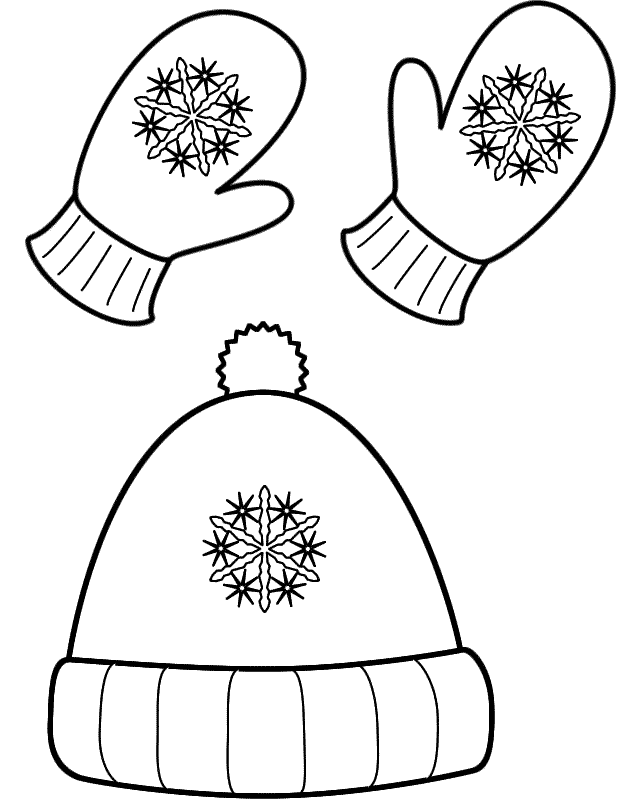 Winter Hat Coloring Page - Coloring Home