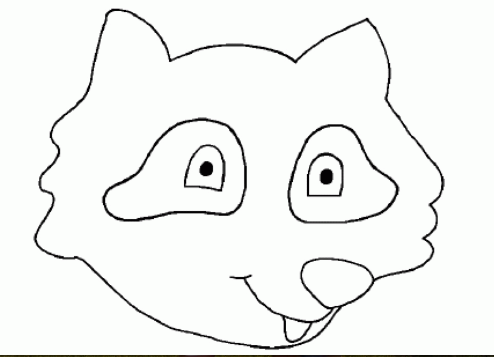 raccoon mask coloring pages - photo #45