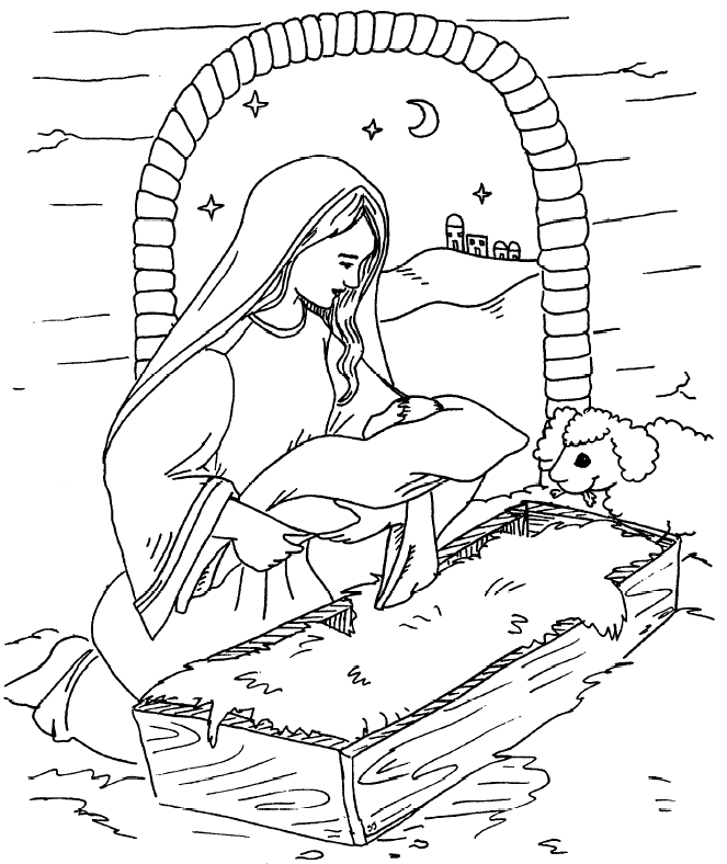 Baby Jesus Coloring Pages - Free Printable Coloring Pages | Free 