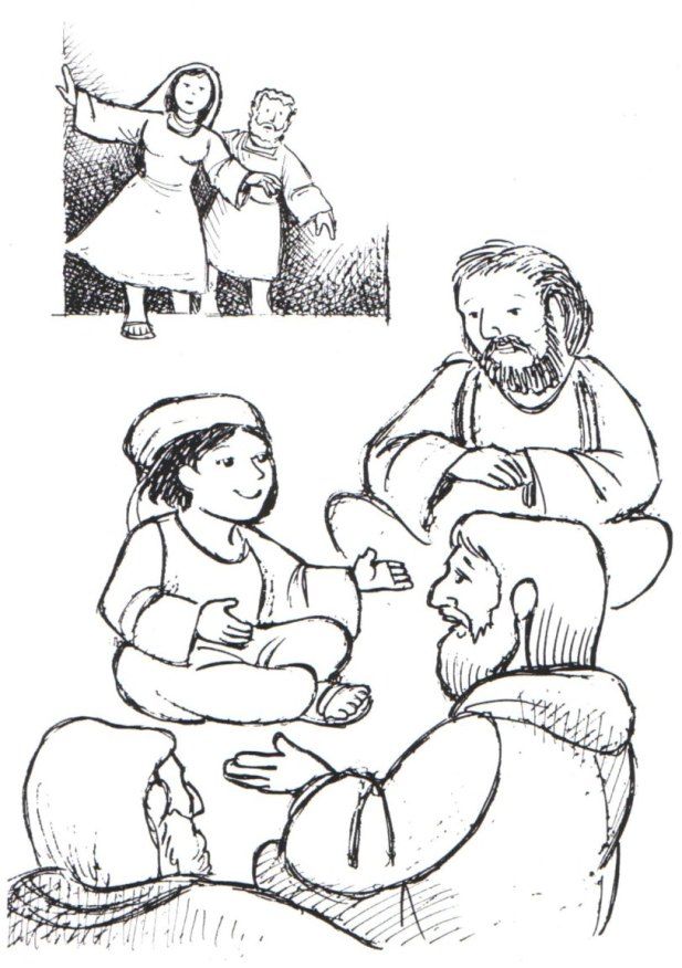 Boy Jesus in temple Colouring Pages (page 3)