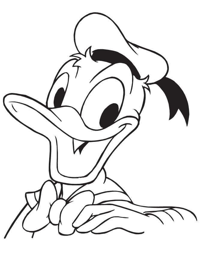 Donald Duck Self Portrait Coloring Page | Free Printable Coloring 