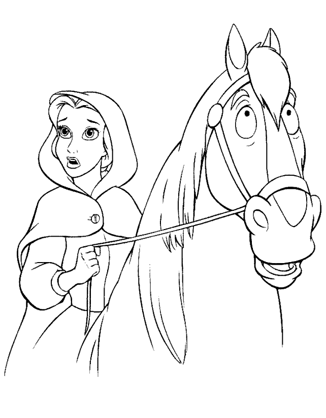 Belle Coloring Pages To Print 3 | Free Printable Coloring Pages