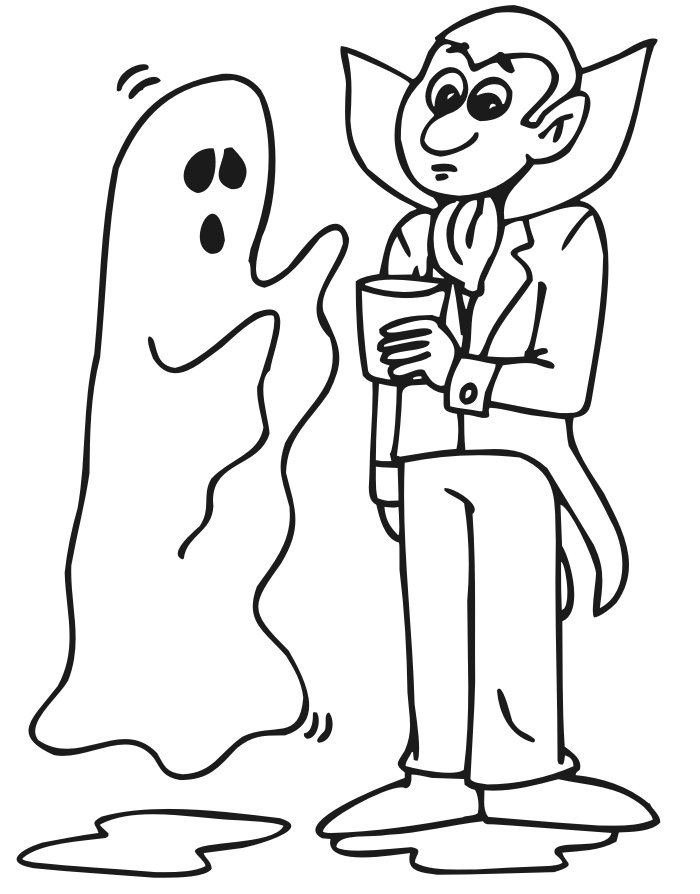 Ghost Coloring Sheets