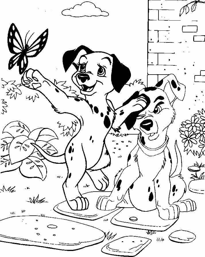 Dalmation Coloring Pages Dalmation Puppies