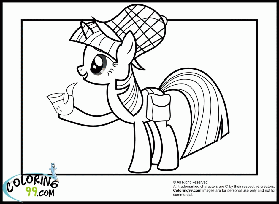 Coloring Pages My Little Pony Pony Twilight Sparkle Colouring 