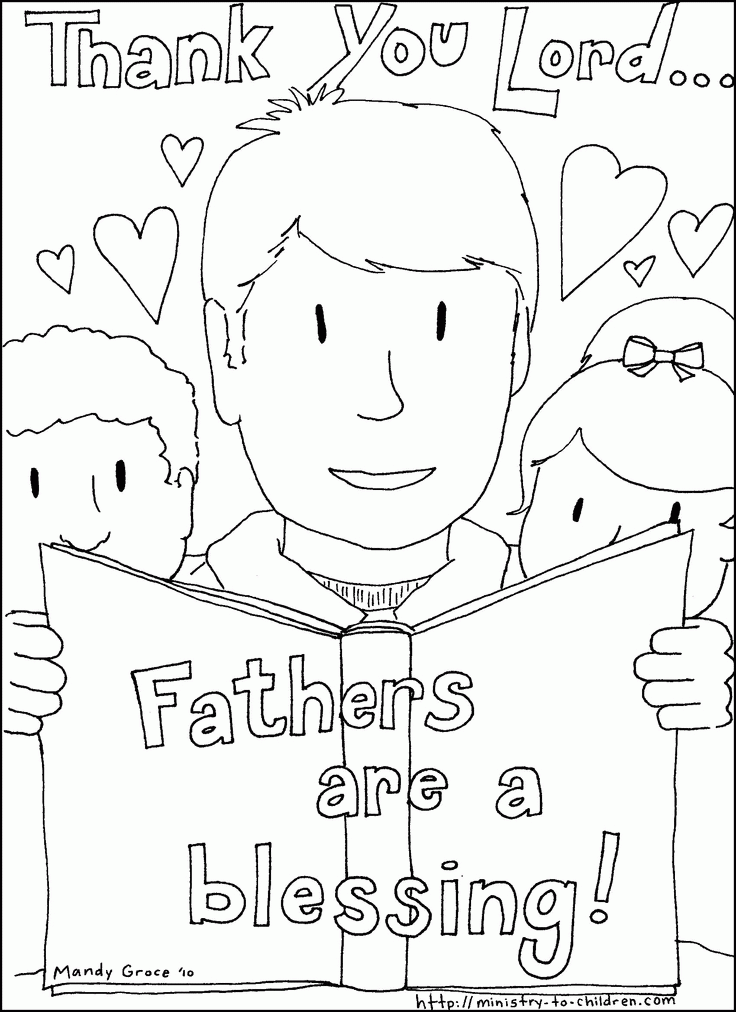 father's day coloring page | Children's Church