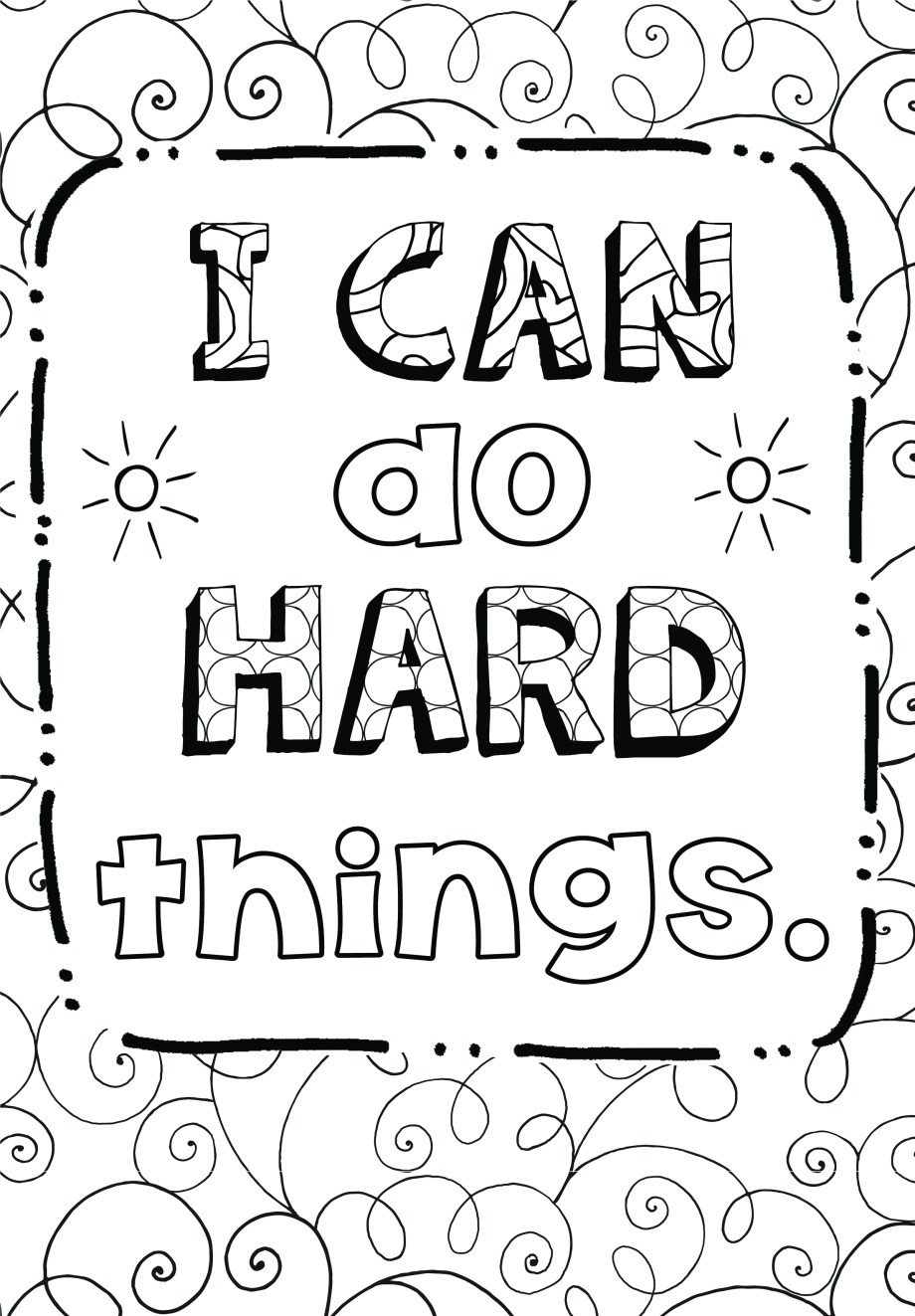 Free Coloring Page: Growth Mindset ...