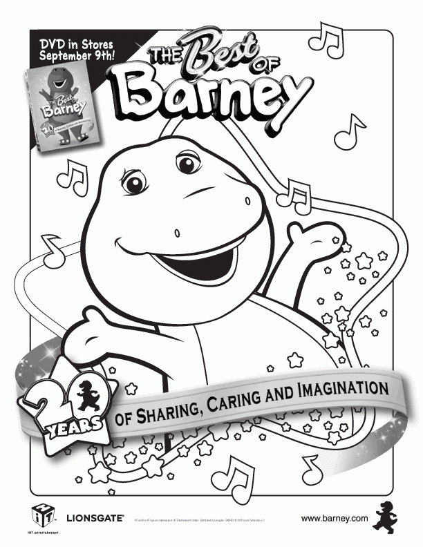 Barney Coloring Pages | Forcoloringpages.com