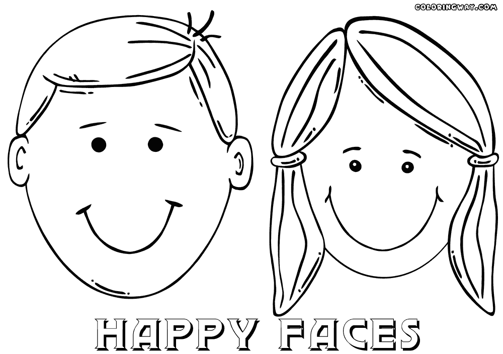 607 Cartoon Face Coloring Pages for Kids