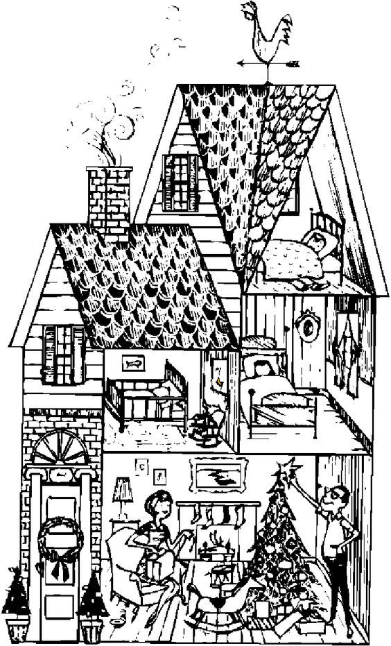 Log Cabin Coloring Pages - Coloring Home