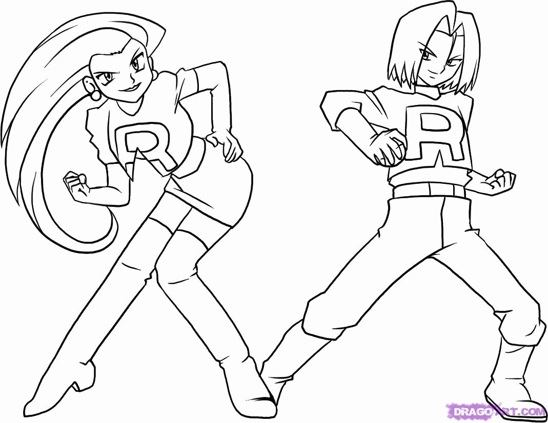 Team Rocket - Coloring Pages for Kids and for Adults