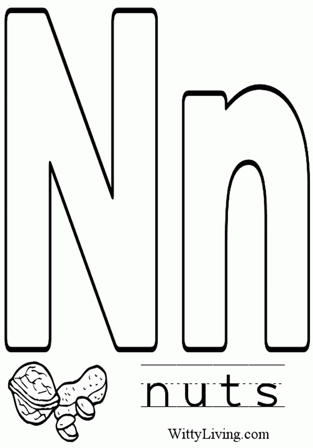 Letter N Coloring Pages Preschool - Coloring Home