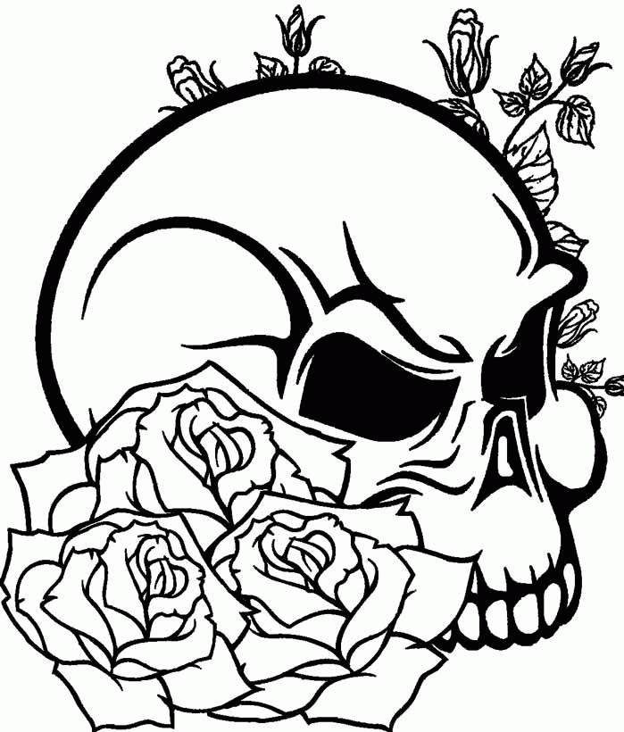 Skull Coloring Pages For Adults - Coloring Home