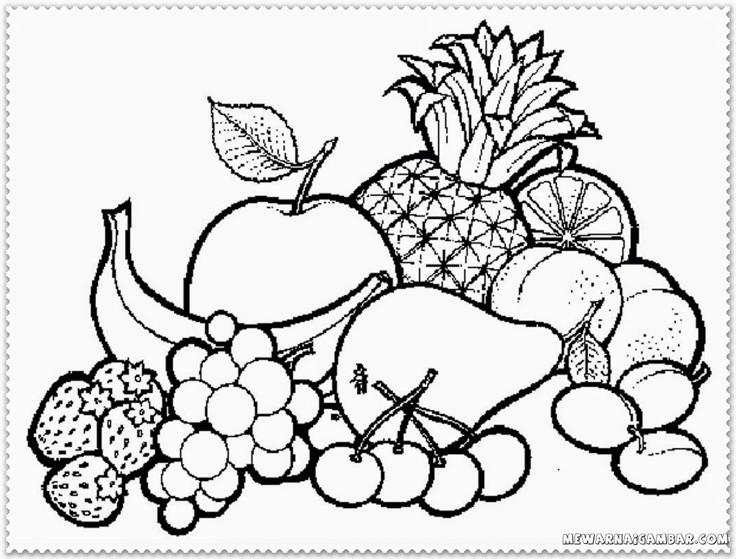 678 Cute Printable Fruit Coloring Pages with Animal character