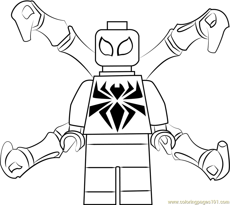 Lego Iron Spider Coloring Page - Free Lego Coloring Pages ...