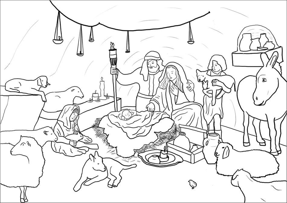Christmas Sunday School Bible Coloring Pages - Coloring ...
