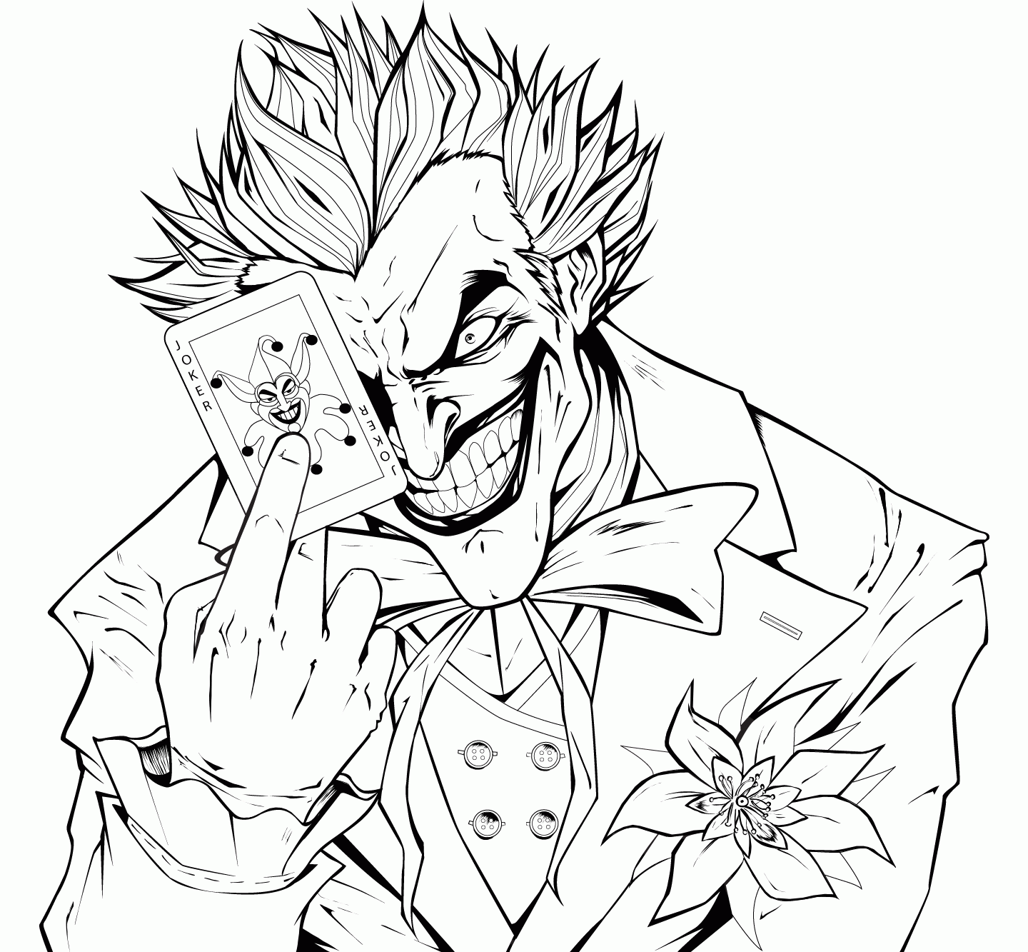 180 Cute Joker Coloring Pages To Print for Kids
