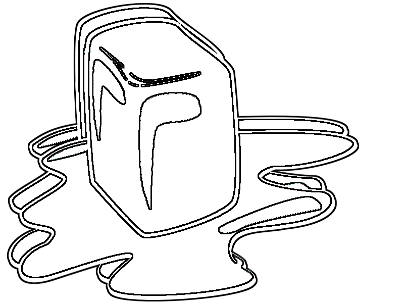 Pictures of coloring pages ice cubes melting
