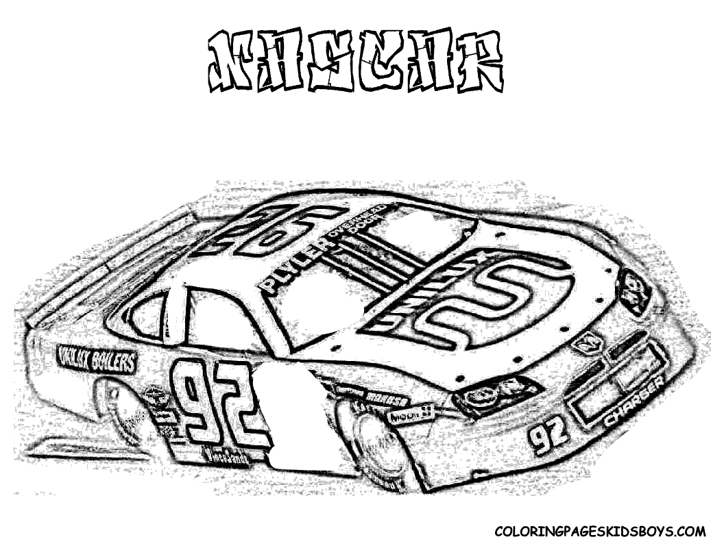 Nascar coloring pages to download and print for free