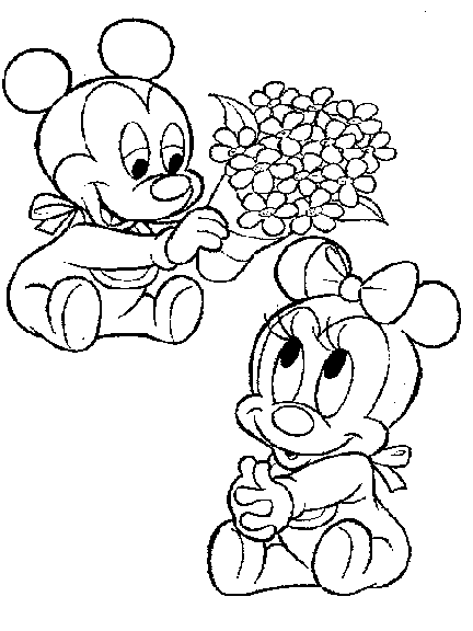 Baby Minnie Mouse Coloring Pages Print | Cooloring.com