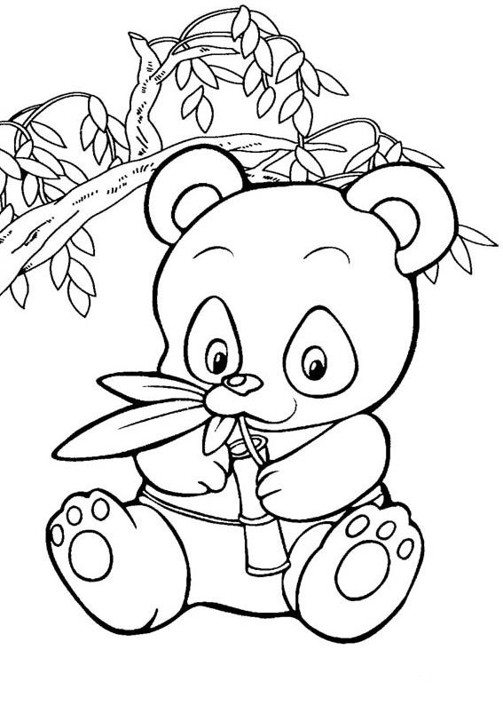 Animal Free Printable Panda Coloring Pages for Adult