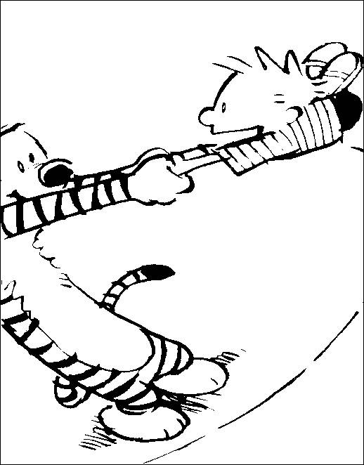 Coloring pages calvin and hobbes - picture 4