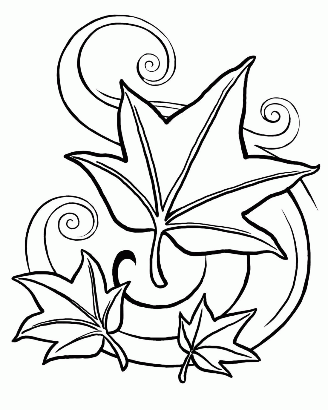 Simple Coloring Pages For Fall Coloring Home