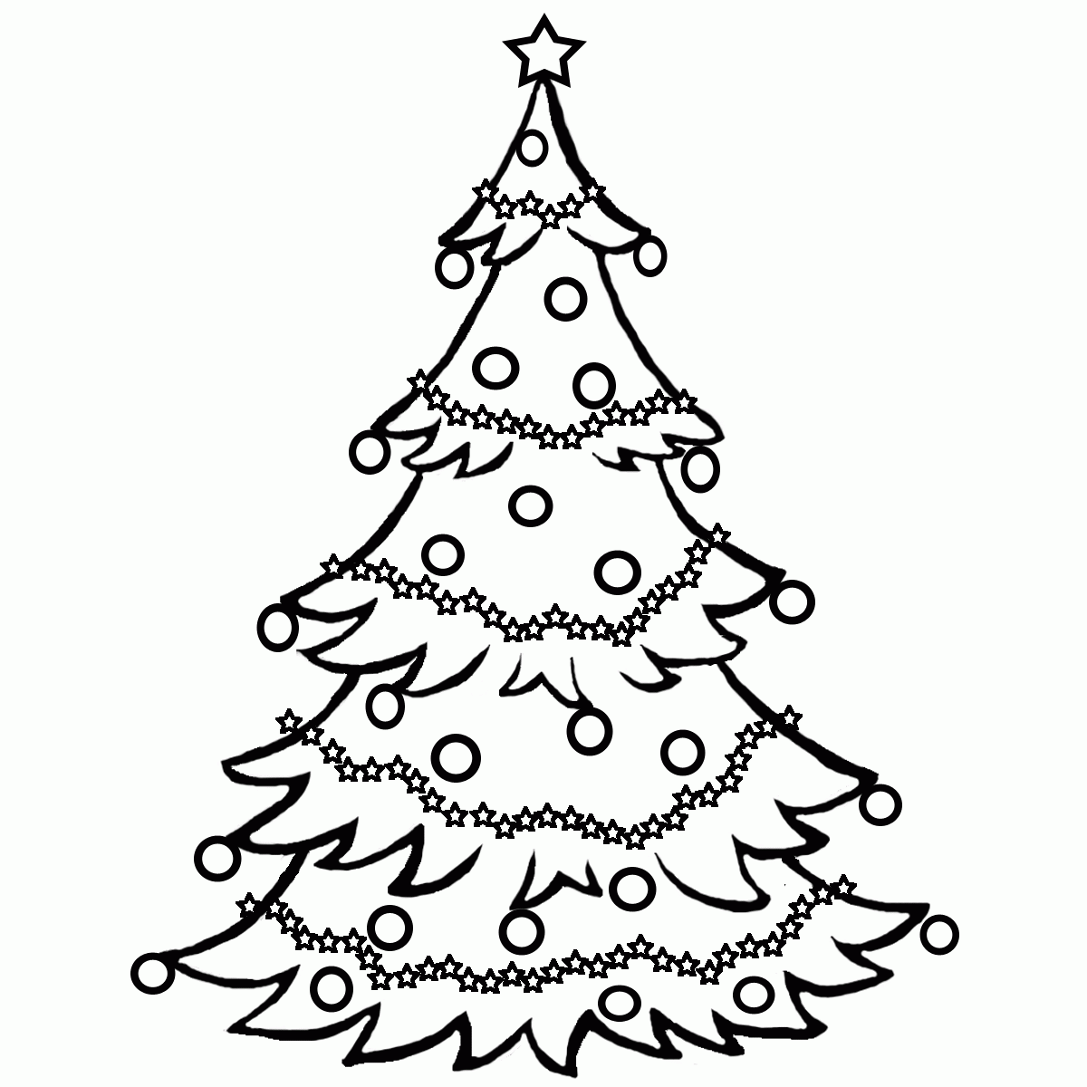Free Coloring Pages Christmas Snow In A Tree | Christmas Coloring ...