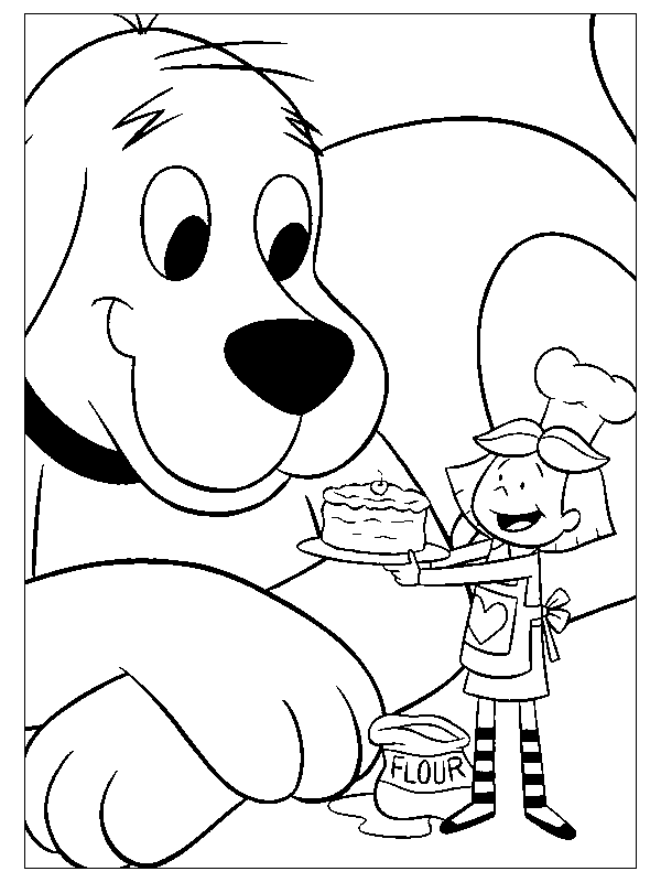 Clifford Coloring Pages Free High Quality Autumn