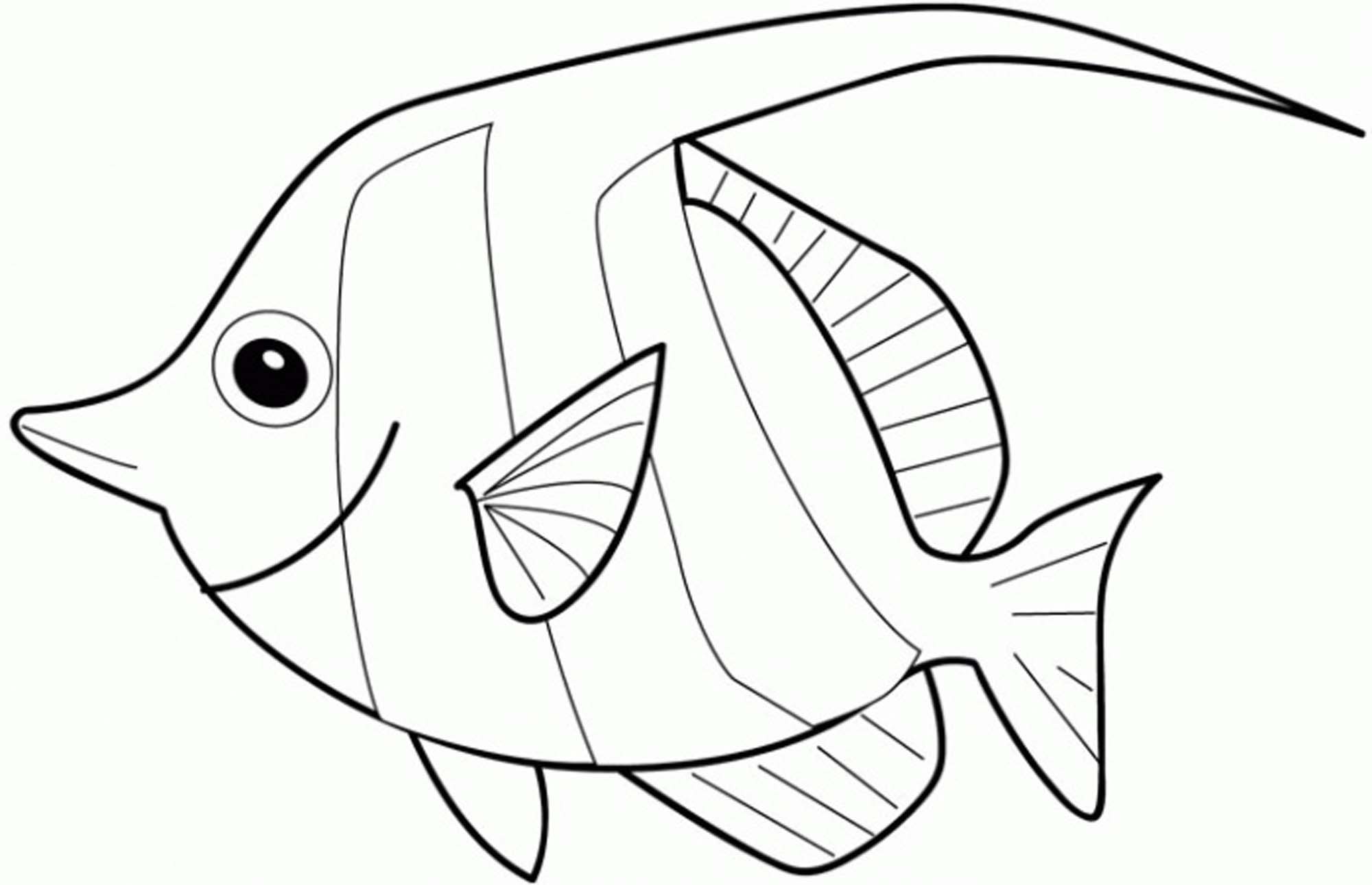 rainbow fish coloring page - Printable Kids Colouring Pages