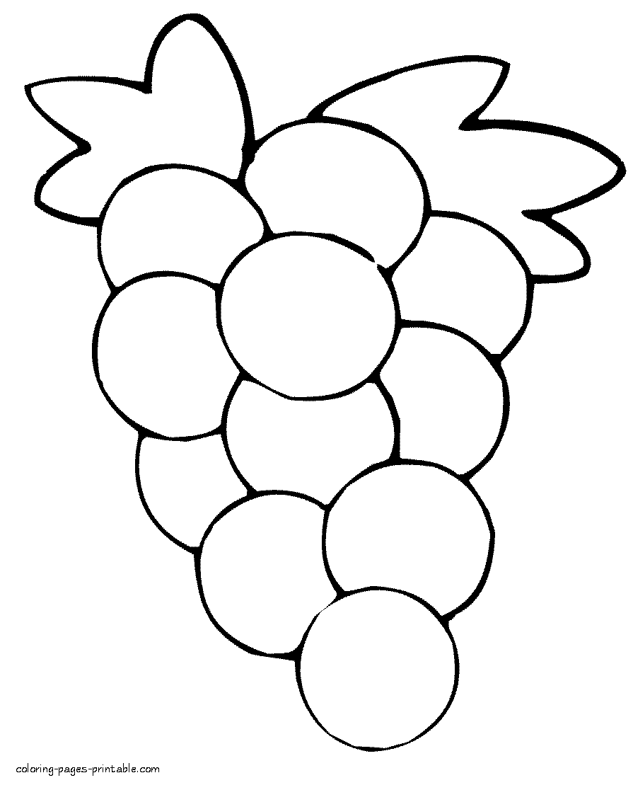 Grapes Coloring Page - Coloring Home
