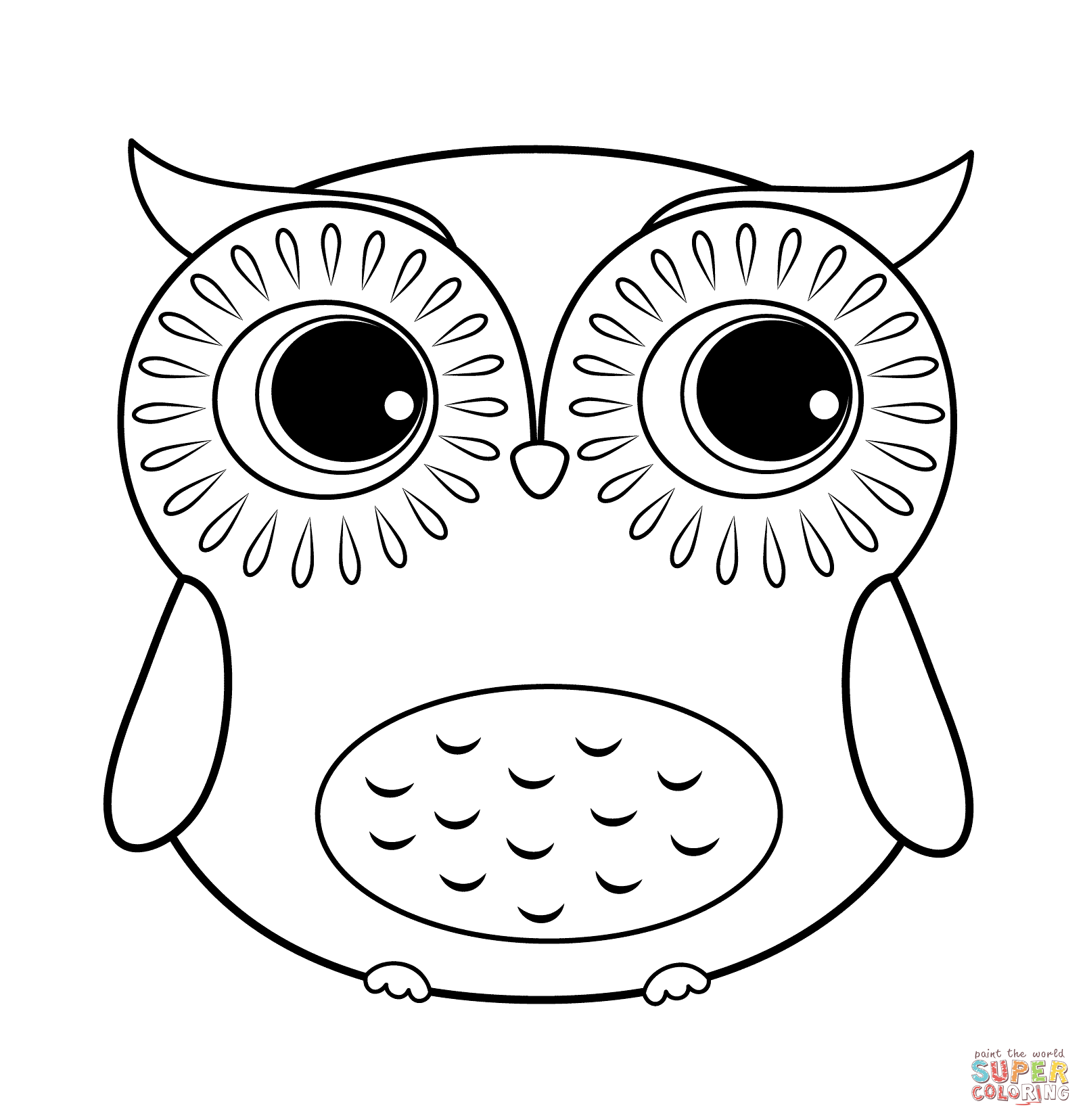 Cute Baby Owl Coloring Pages - Coloring Home