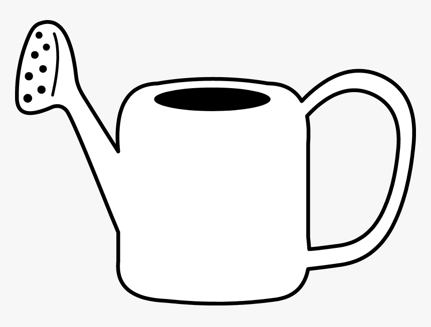 Watering Can Coloring Page - Cartoon Watering Can Clip Art Png, Transparent  Png - kindpng