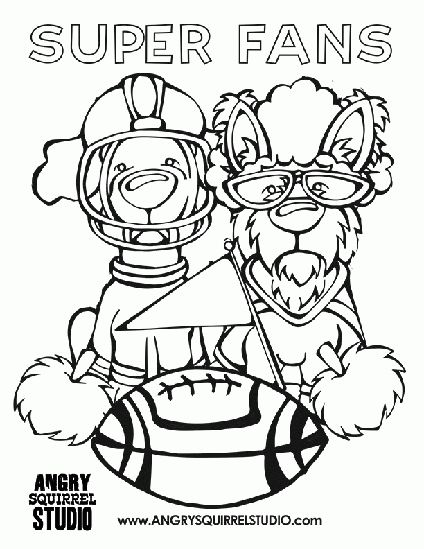 Free Coloring Pages: Broncos Football | Angry Squirrel Studio