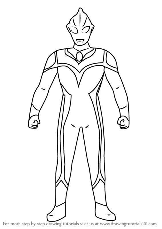 Learn How to Draw Evil Tiga (Ultraman) Step by Step : Drawing Tutorials