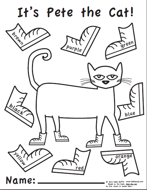 Pete The Cat Printables - Coloring Home