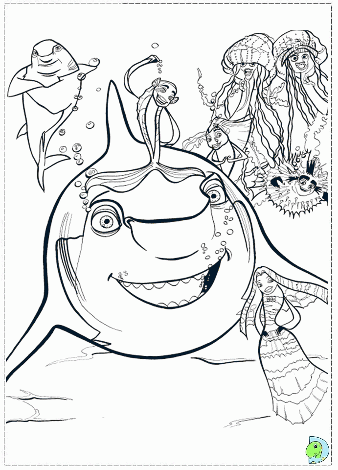 shark tale coloring pages to print for kids | Coloring Pages