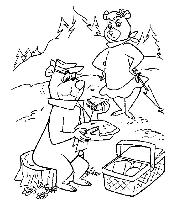 Yogi Bear Coloring Pages 17 | Free Printable Coloring Pages 