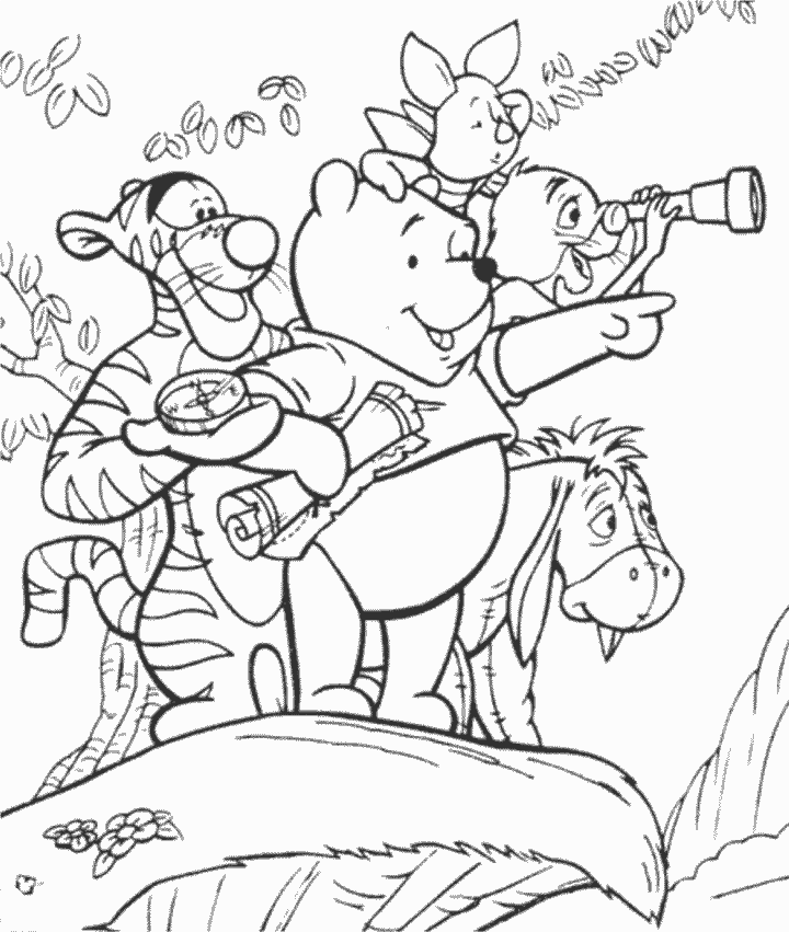 Winnie The Pooh Characters Coloring Pages Coloring Home