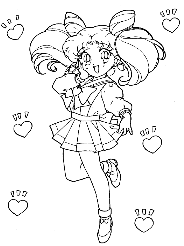 sailor mini moon kneel coloring pages - photo #17