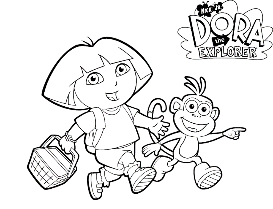 Download Boots And Dora Printable Coloring Pages Or Print ...