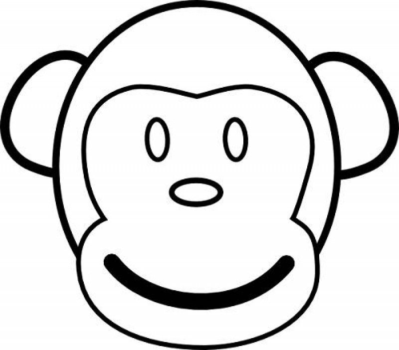 Coloring Pages Monkey Face - Kids Colouring Pages