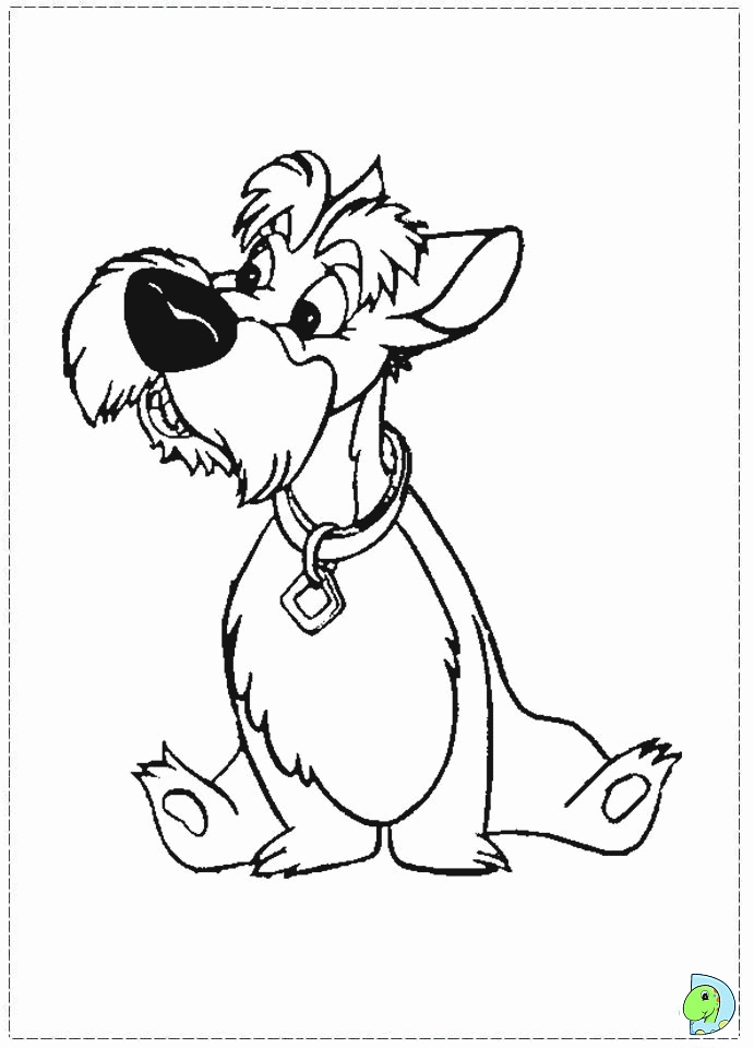 Lady and The Tramp Colouring Pages (page 3)