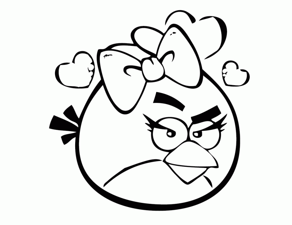 Red Bird Angry Birds Printable Coloring Pages Related Pictures Id 