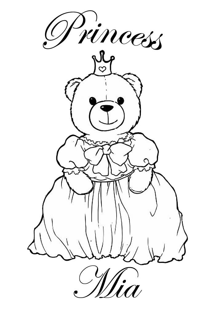 Mia - Name Coloring Page For Girls