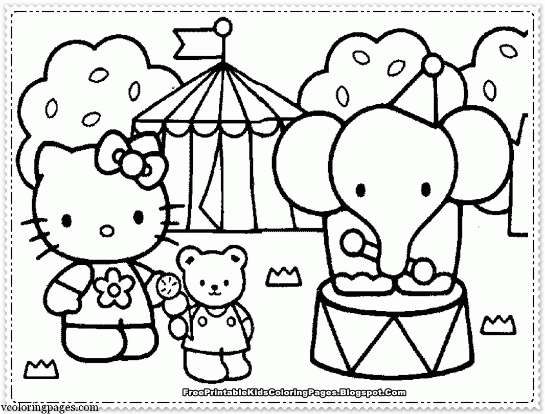 Hello Kitty Coloring Pages for Girls