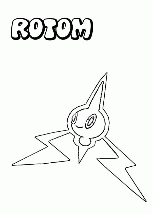 Rotom Legendary Pokemon Coloring Page - Free & Printable Coloring ...