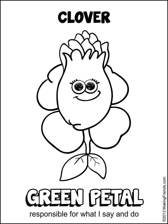 Coloring Sheet - Clover | Girl Scouts: Daisies | Pinterest ...