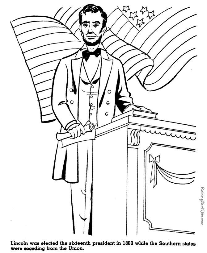 Printable Abraham Lincoln Coloring Pages High Quality Pdf